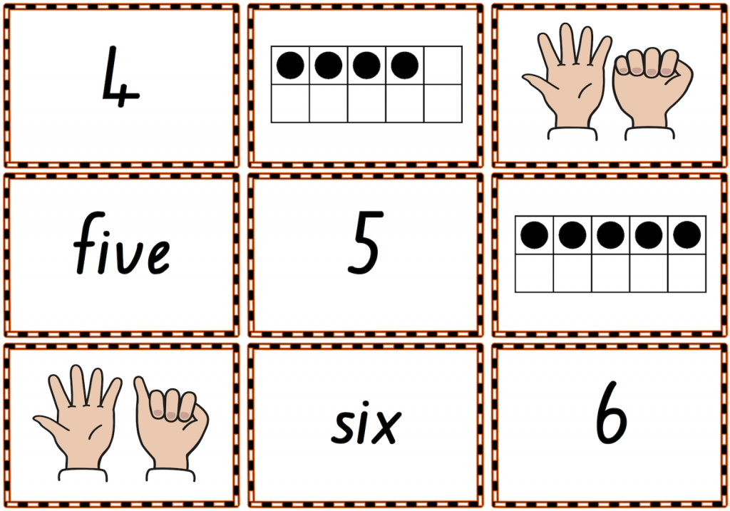 0–10 Memory Match Or Snap Game Cards To Practise Numbers, Number | Free Printable Snap Cards