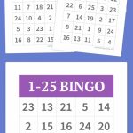 1 25 Bingo | Diy | Free Bingo Cards, Bingo, Free Printable Bingo Cards | Free Printable Bingo Cards Random Numbers