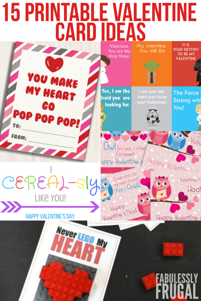 15 Free Printable Valentine&amp;#039;s Day Cards For School - Fabulessly Frugal | Deal A Meal Cards Printable