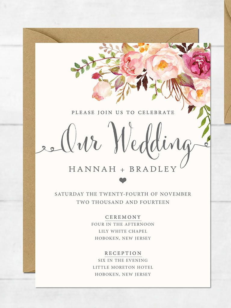 16 Printable Wedding Invitation Templates You Can Diy | Future | Free Printable Wedding Cards