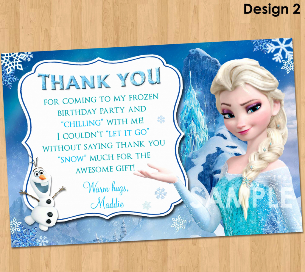 18 Lovely Printable Frozen Birthday Card – Harbourtech | Disney Frozen Thank You Cards Printable