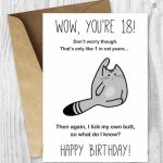 18Th Birthday Printable Cards Printable Funny Birthday Cards | Etsy | Funny 18Th Birthday Cards Printable