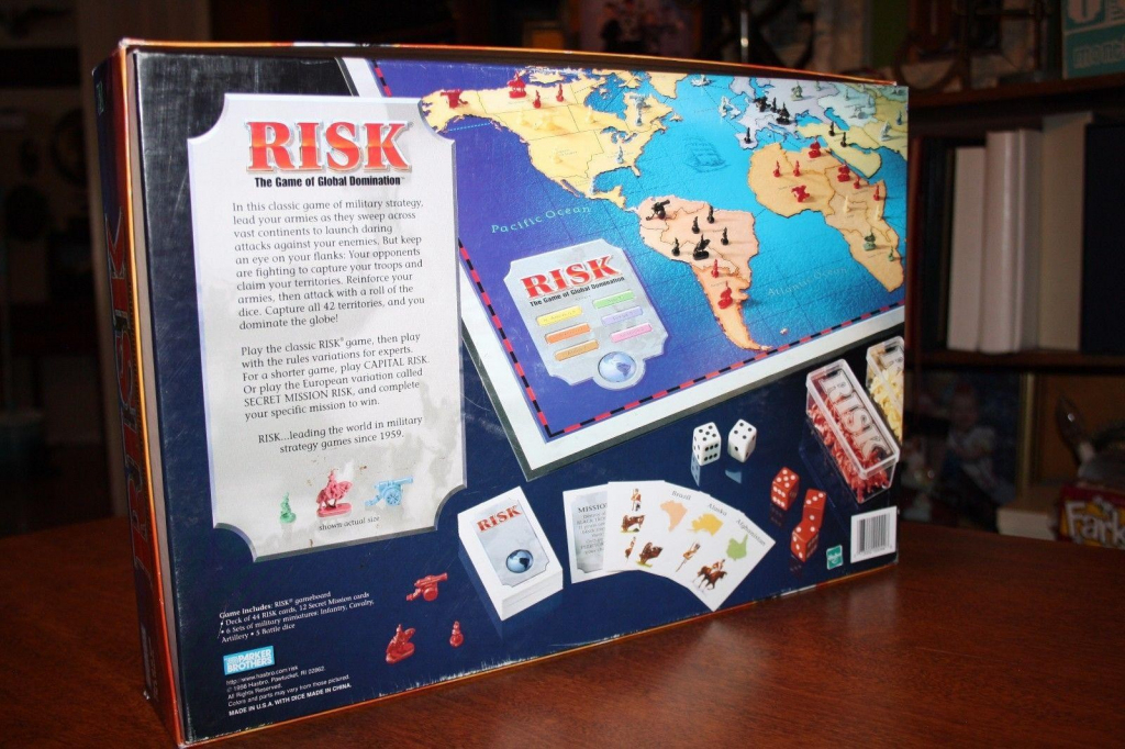 1998 Risk Board Game - The Game Of Global Domination - Military | Risk Secret Mission Cards Printable