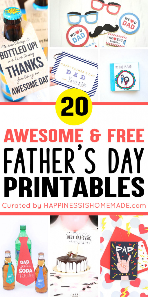20+ Free Father&amp;#039;s Day Printables - Happiness Is Homemade | Free Printable Fathers Day Cards For Preschoolers