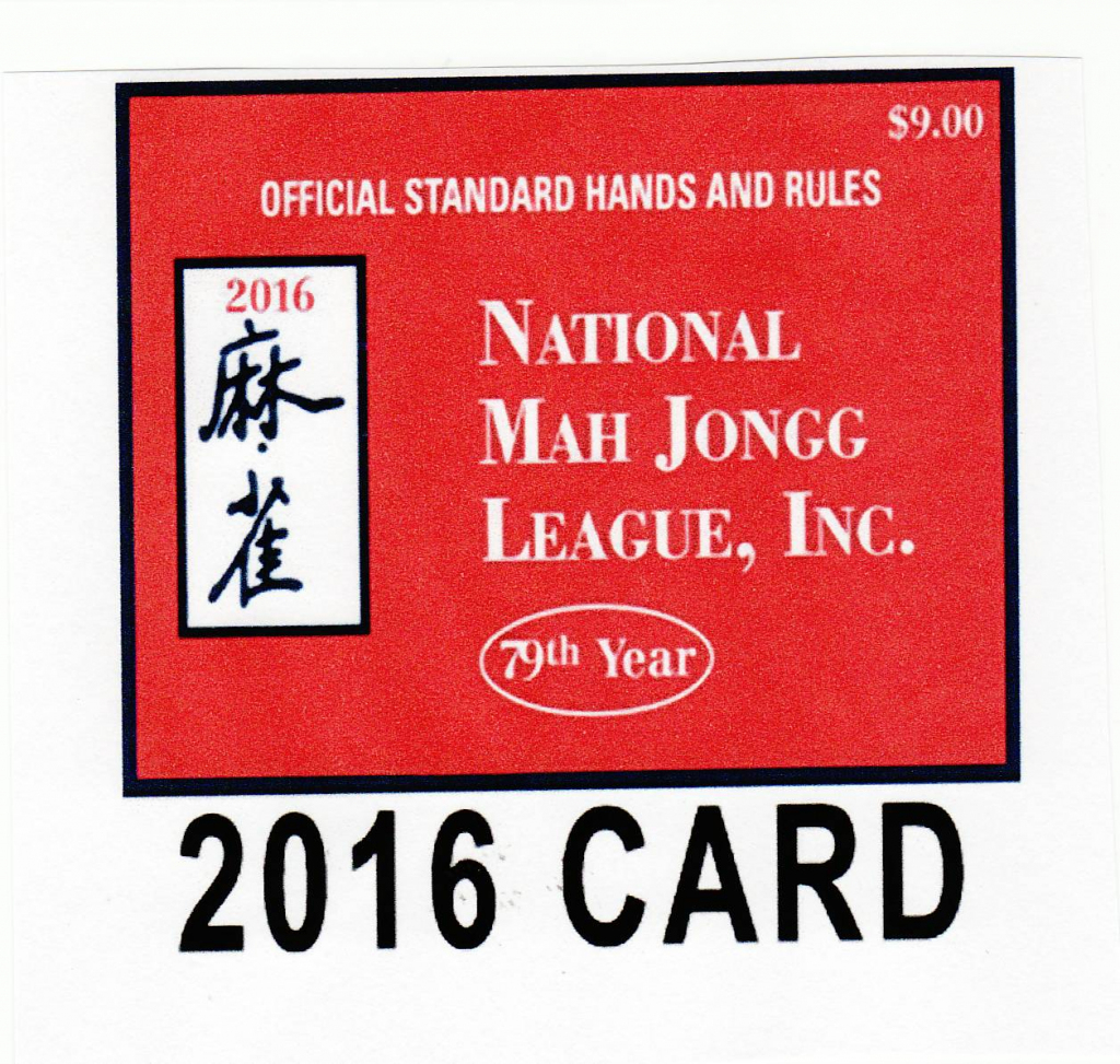 2016 National Mah Jongg League Card (Lg. Print) - Fun With Mah Jongg | Mahjong Card 2016 Printable