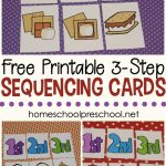 3 Step Sequencing Cards Free Printables For Preschoolers | Free Printable Sequencing Cards For Preschool