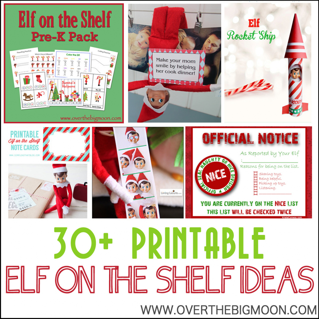 30+ Printable Elf On The Shelf Ideas - Over The Big Moon | Elf On The Shelf Printable Note Cards