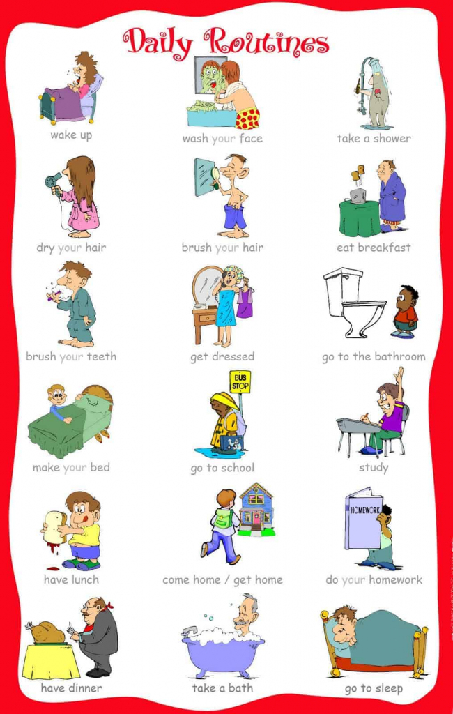 33 Free Printable Visual Schedules For Home/daily Routines | Free Printable Schedule Cards For Preschool