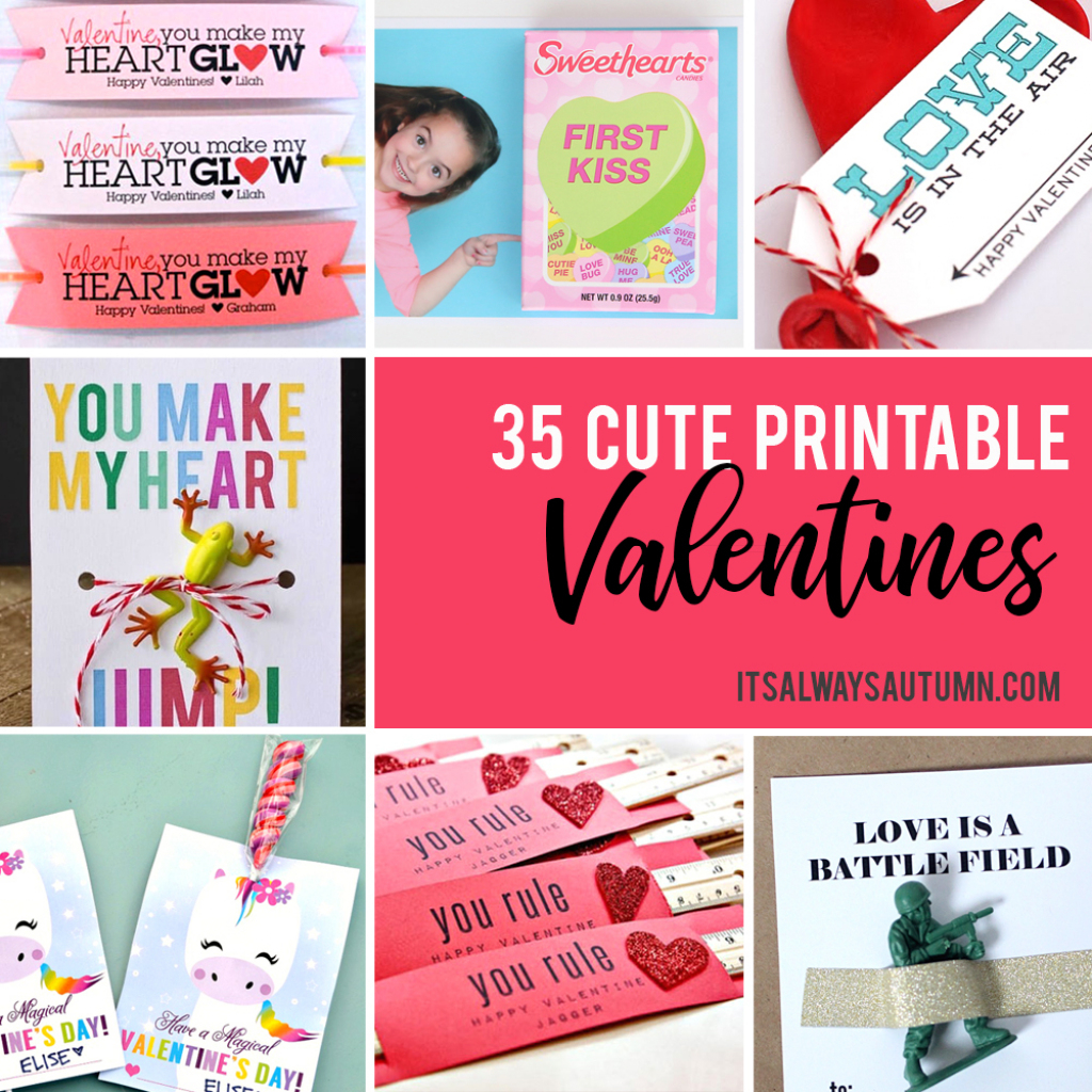 35 Adorable Diy Valentine&amp;#039;s Cards To Print At Home For Your Kids | Homemade Valentine Cards Printable