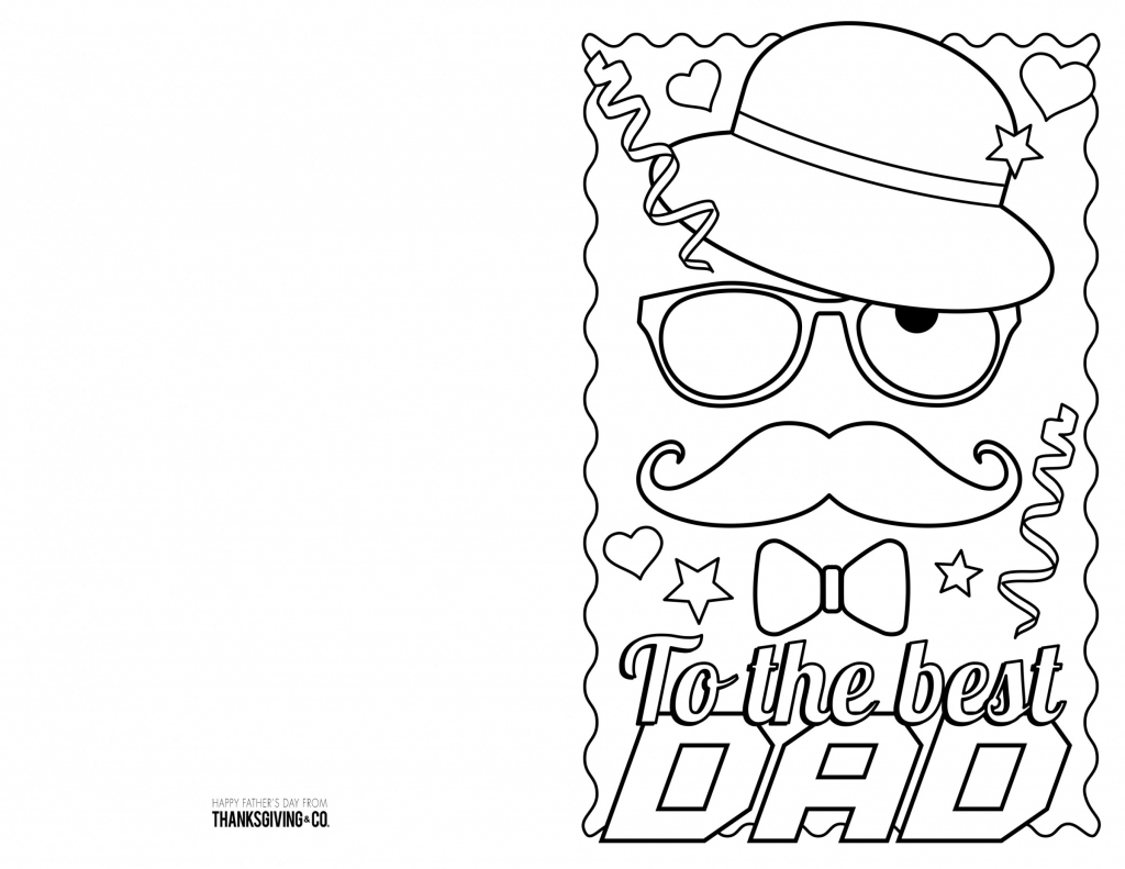 4 Free Printable Father's Day Cards To Color - Thanksgiving | Printable Fathers Day Cards To Color