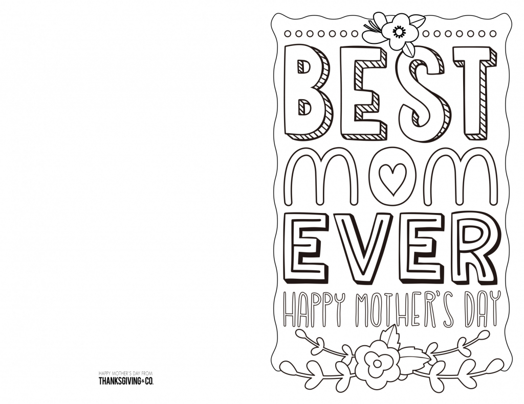 4 Free Printable Mother&amp;#039;s Day Ecards To Color - Thanksgiving | Free Printable Mothers Day Cards To Color