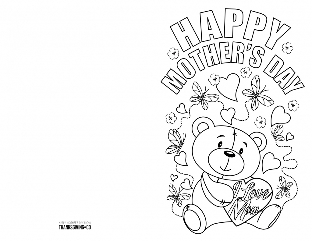 4 Free Printable Mother&amp;#039;s Day Ecards To Color - Thanksgiving | Printable Mothers Day Cards To Color