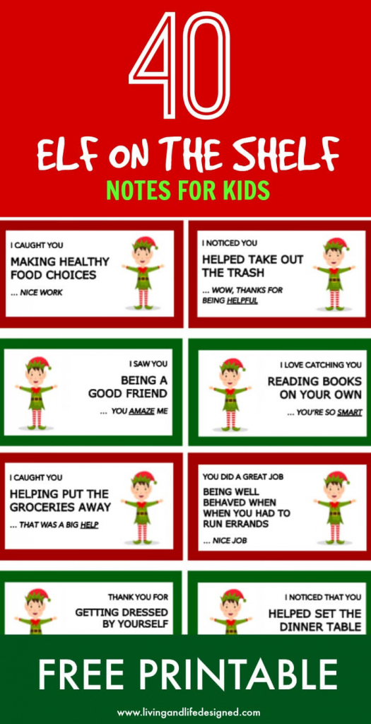 40 Printable Elf On The Shelf Notes For Kids | Elf On A Shelf Printable Cards