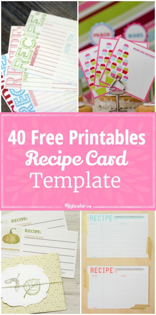 40 Recipe Card Template And Free Printables | Printables | Recipe | Homemade Card Templates Printable