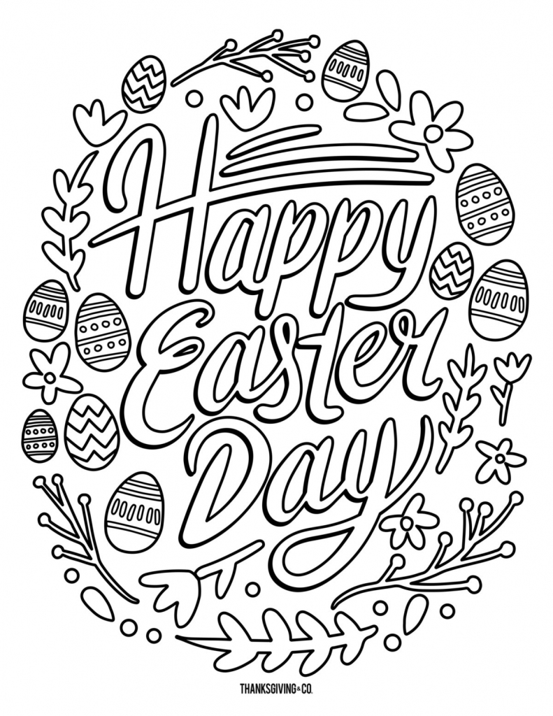 5 Free Printable Easter Coloring Pages For Adults That Will Relieve | Free Printable Coloring Cards For Adults