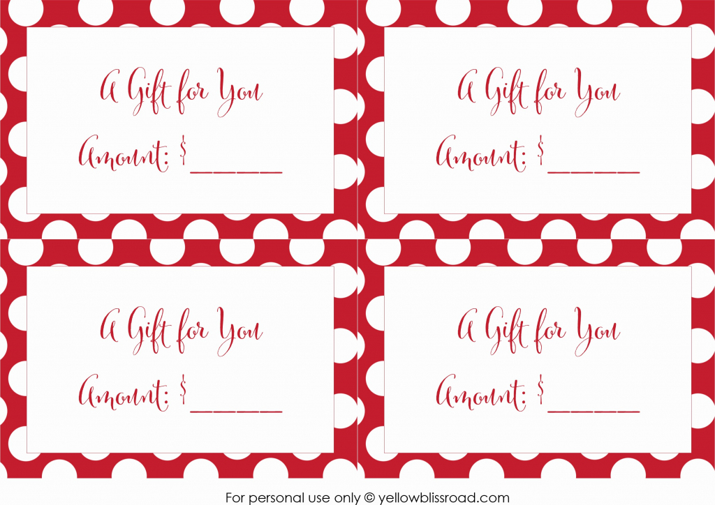 50 Free Gift Certificates To Print | Ufreeonline Template | Free Printable Gift Cards