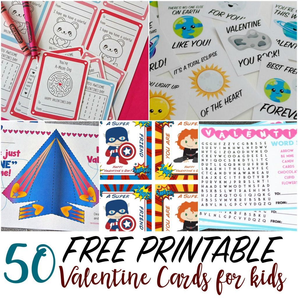 50 Printable Valentine Cards For Kids | Free Printable Valentine Cards For Kids