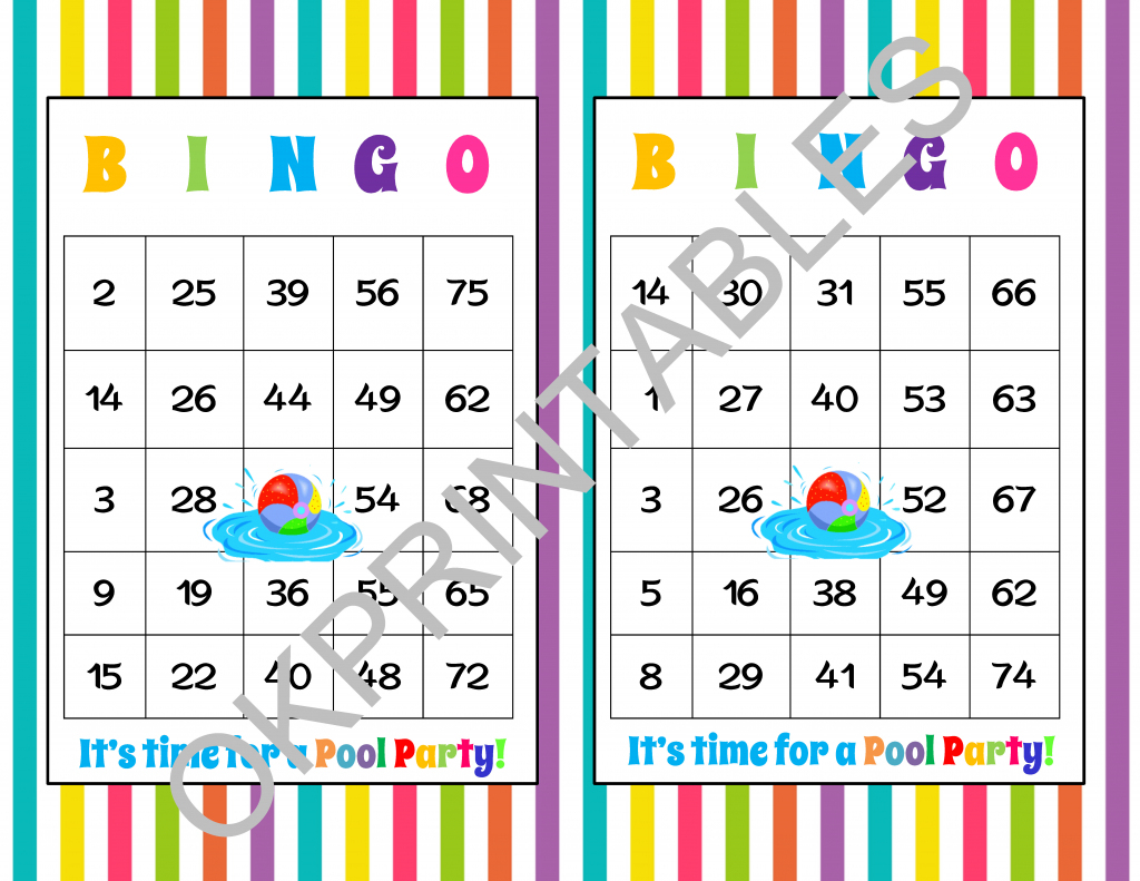 printable number bingo cards 1 75 stack