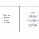 6X6 Brother Birthday | Card Verses | Christmas Card Verses | Free Printable Birthday Cards For Brother