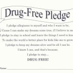 7 Best Photos Of Drug Free Pledge Printable   Drug Free Pledge Red | Free Printable Drug Free Pledge Cards