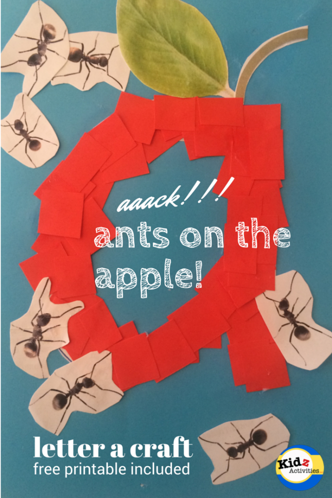 Aaack!!! Ants On The Apple! - Letter A Craftkidz Activities | Ants On The Apple Printable Cards