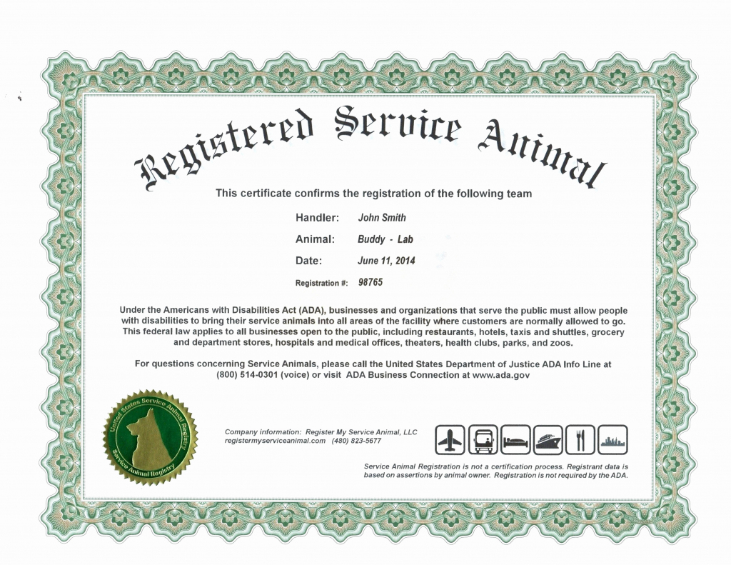 Ada Service Dog Certification - Webmastergenel | Printable Ada Service Dog Card