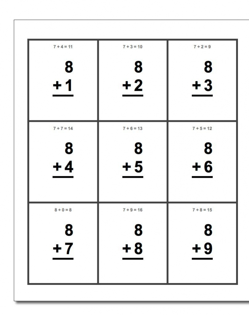 Flash Cards Addition And Subtraction 1 20 Printable Printable Cards