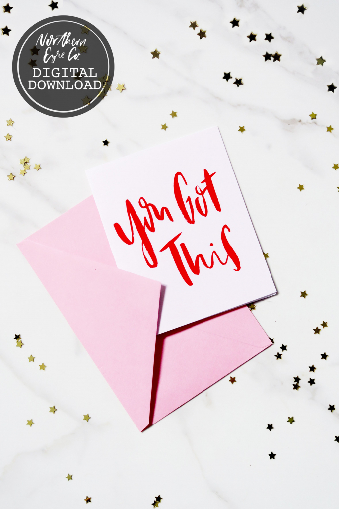 Affirmation Card, Congrats, Galentine&amp;#039;s, Printable, Girl Power | Funny Friendship Cards Printable