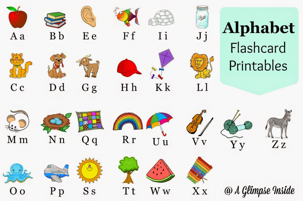 Alphabet Flashcards Printables | A Glimpse Inside | Printable Alphabet Flash Cards