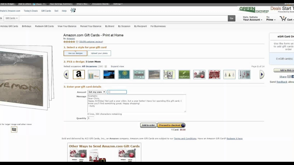 Amazon Gift Card Print At Home - Youtube | Amazon Printable Gift Card