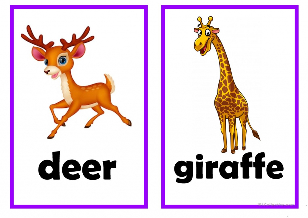 Animal Flash Card Worksheet - Free Esl Printable Worksheets Made | Animal Snap Cards Printable