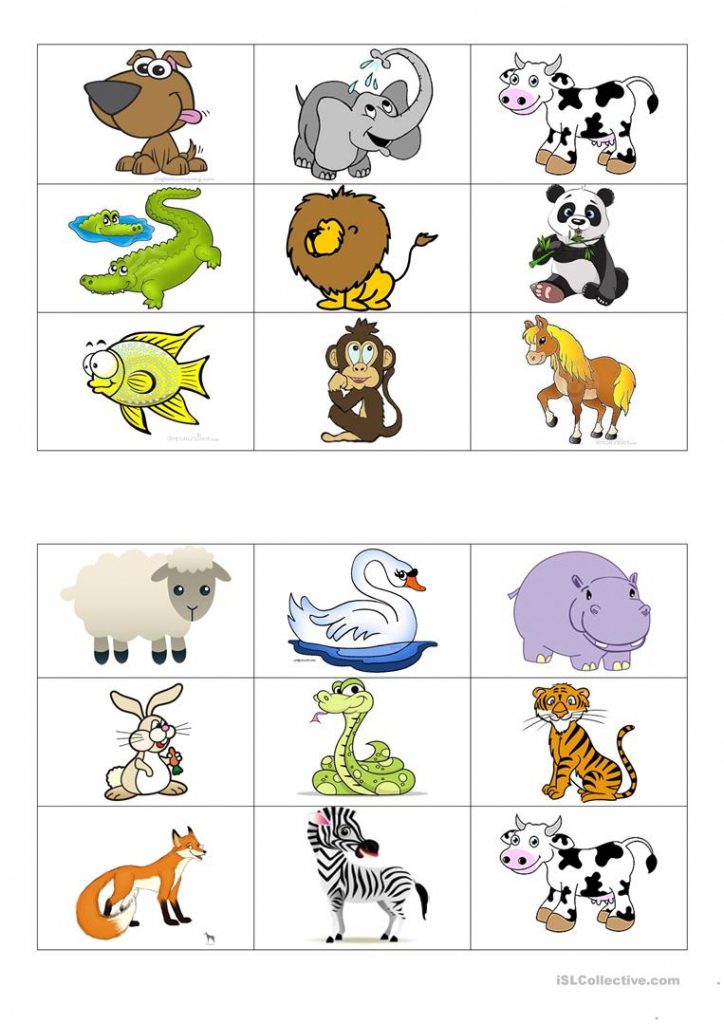 Animals Bingo Cards Worksheet - Free Esl Printable Worksheets Made | Esl Bingo Cards Printable