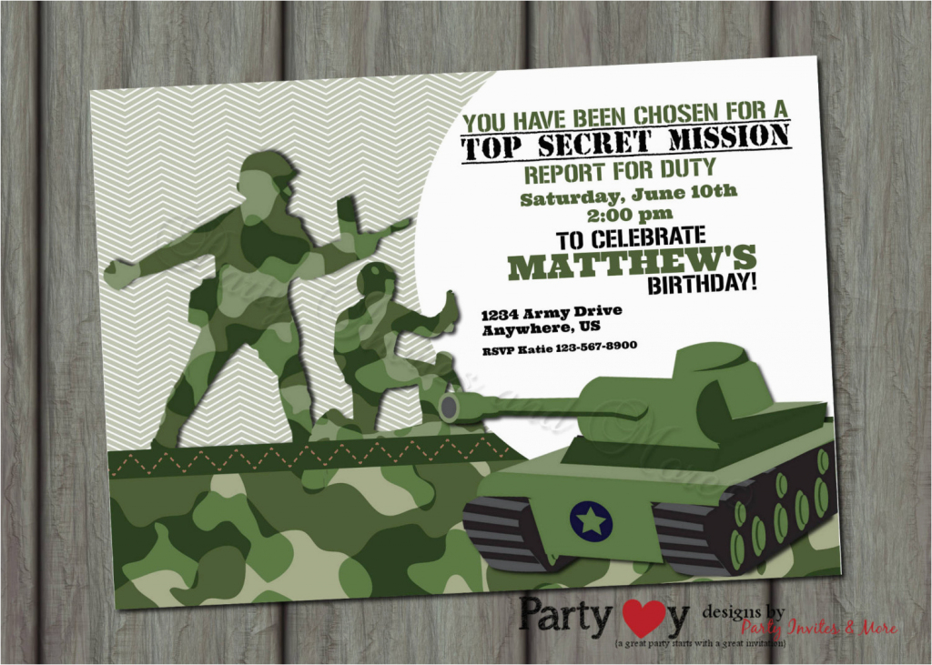 Army Birthday Invitation Cards Printable Fresh Best Party Images On | Army Birthday Cards Printable