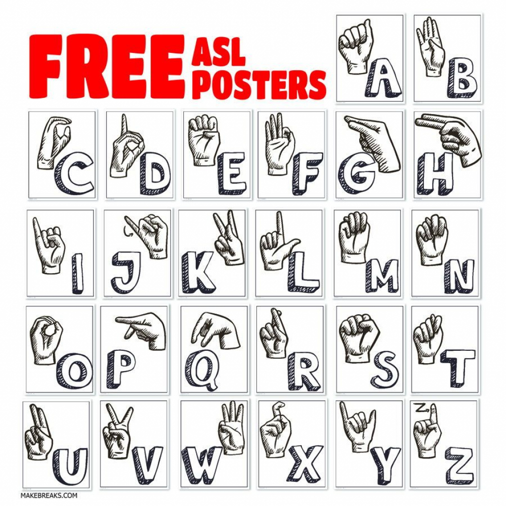Asl Alphabet And Letter Posters | Classroom Printables | Sign | Printable Sign Language Flash Cards