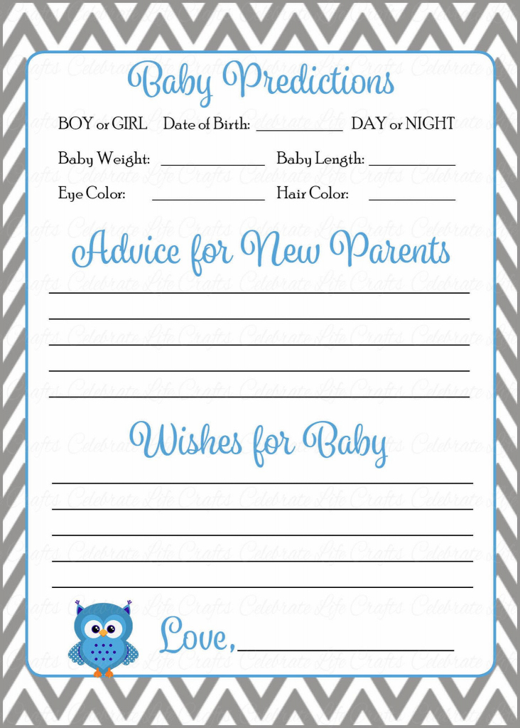 Baby Boy Cards Printable - Under.bergdorfbib.co | Baby Shower Printable Prediction Cards