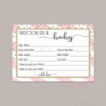 Baby Prediction Cards Baby Shower Predictions Printable | Etsy | Baby Shower Printable Prediction Cards