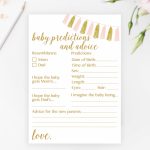 Baby Predictions And Advice Game Baby Shower Game Printable | Etsy | Baby Prediction And Advice Cards Free Printable