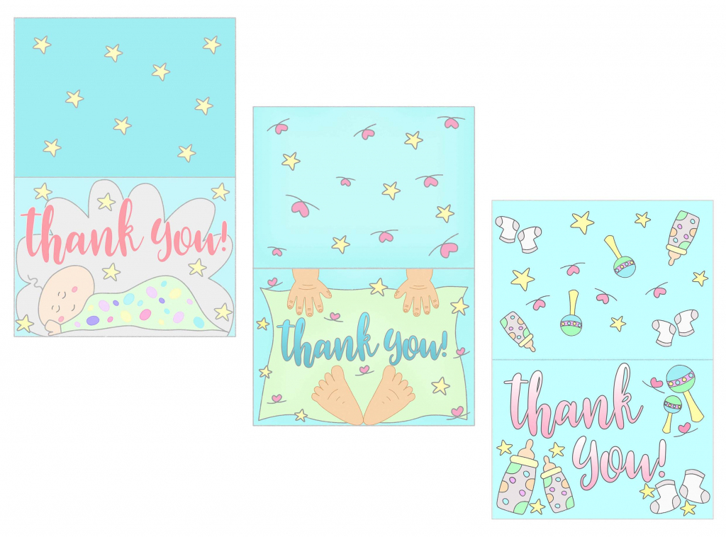 Baby Shower Thank You Cards Free Printable ~ Daydream Into Reality | Free Printable Baby Shower Thank You Cards