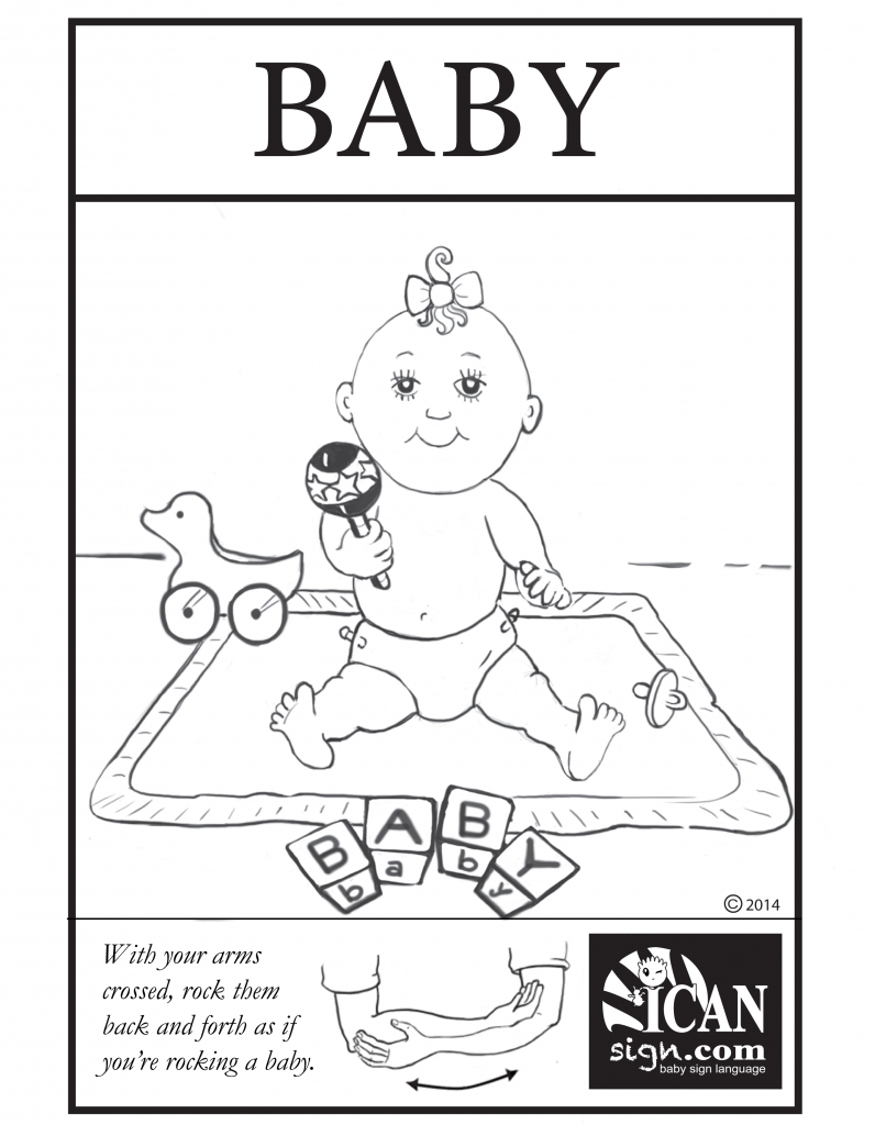 Baby Sign Language Flashcard: Baby – Free Printable Asl Flashcard | Printable Sign Language Flash Cards