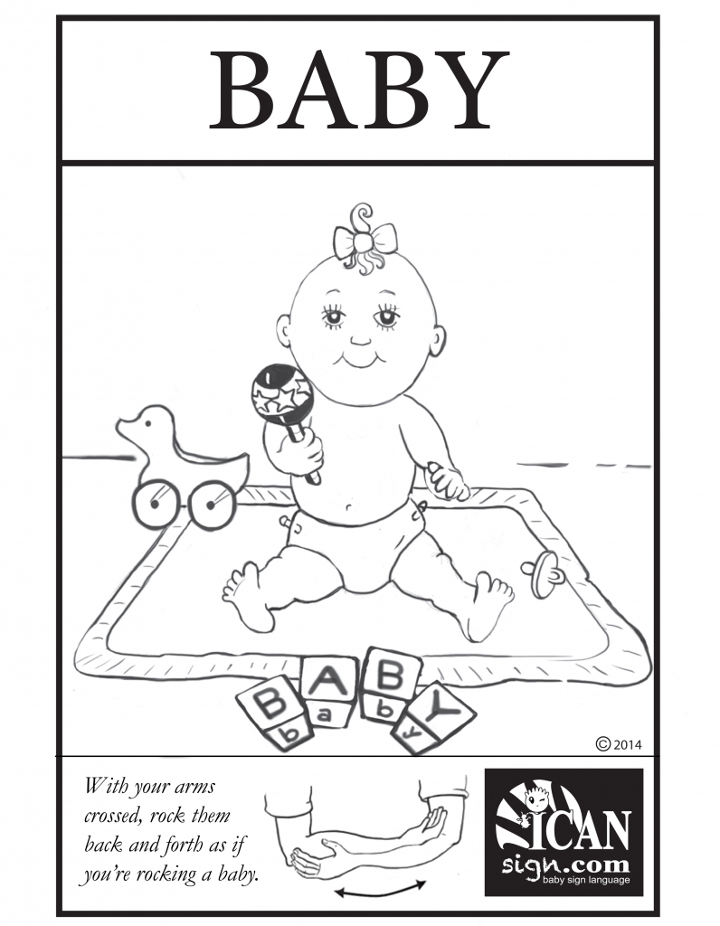 Baby Sign Language Flashcard: Baby – Free Printable Asl Flashcard | Sign Language Flash Cards Free Printable