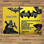 Batman Superhero Birthday Party Thank You Card Printable | Etsy | Batman Thank You Cards Printable