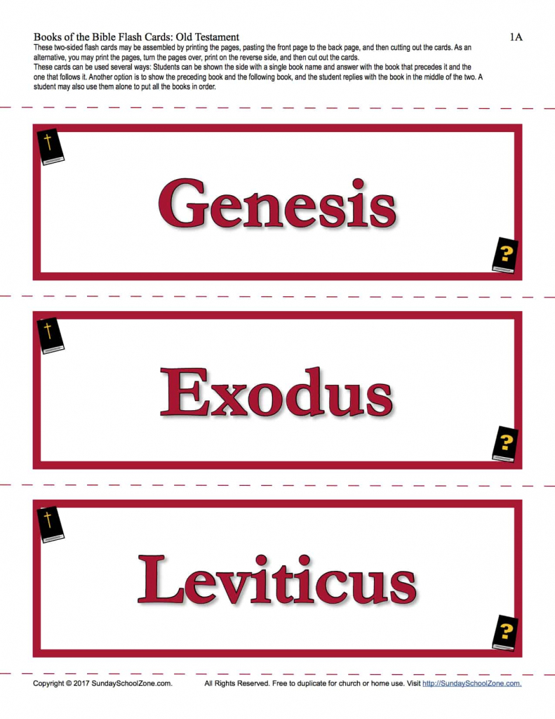 Bible Books Archives - Children&amp;#039;s Bible Activities | Sunday School | Bible Book Flash Cards Printable