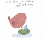 Birthday #card Free Printable We Love You Mom Greeting Card | Printable Birthday Cards For Mom
