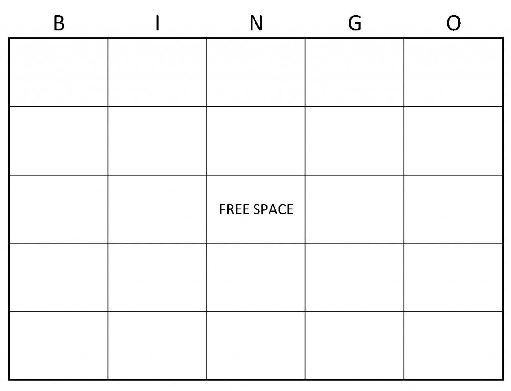 5x5 blank bingo card template