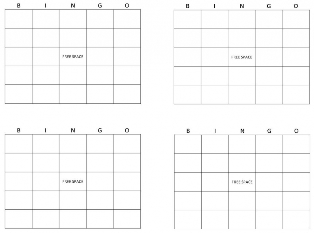 blank printable bingo cards