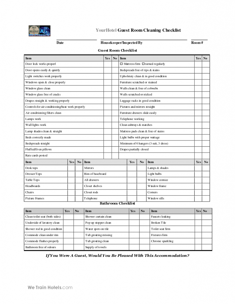 Blank+Cleaning+Checklist+Template | Apartment Checklist | Cleaning | Printable Guest Cards For Apartments