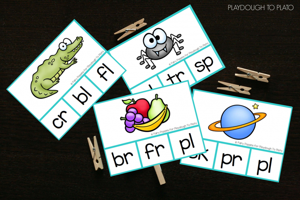 Blend Clip Cards - Playdough To Plato | Free Printable Blending Cards