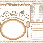 Blu Anchor: Free Thanksgiving Kids Activity Place Mat/activity Sheet | Printable Thanksgiving Place Cards For Kids