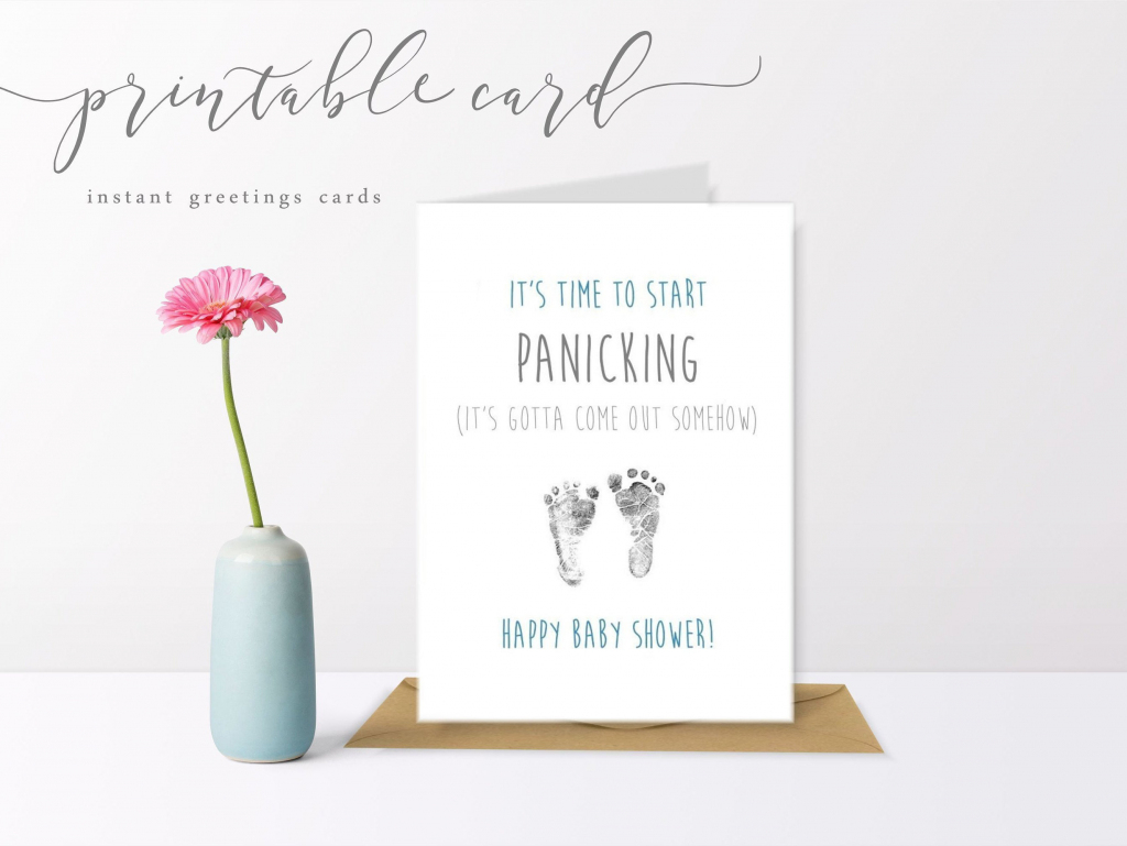 Blue &amp;amp; Grey Printable Baby Shower Panic Cards Pregnancy Mum To | Etsy | Printable Baby Shower Cards