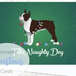 Boston Terrier   Brown   Dog Christmas Card From The Breed | Christmas Cards For Dogs Printable
